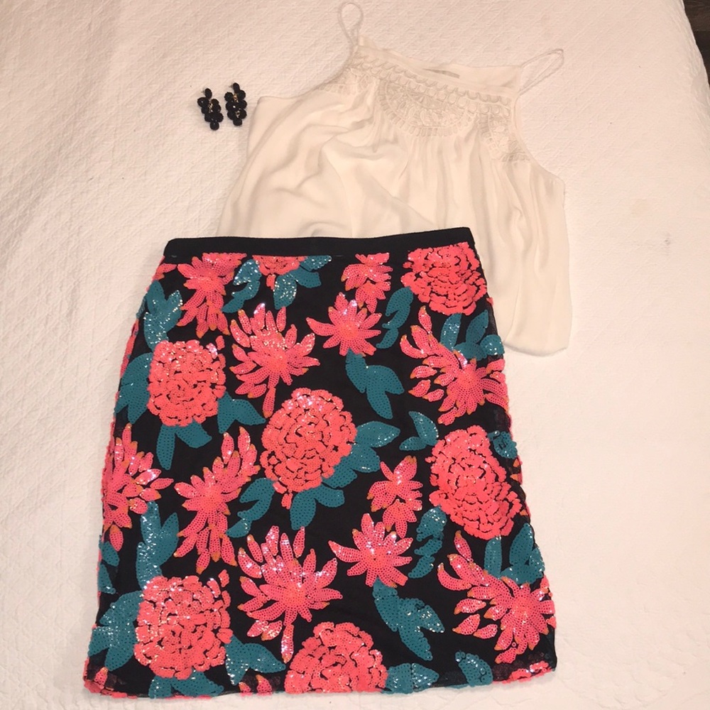 Greylin Sequined Skirt